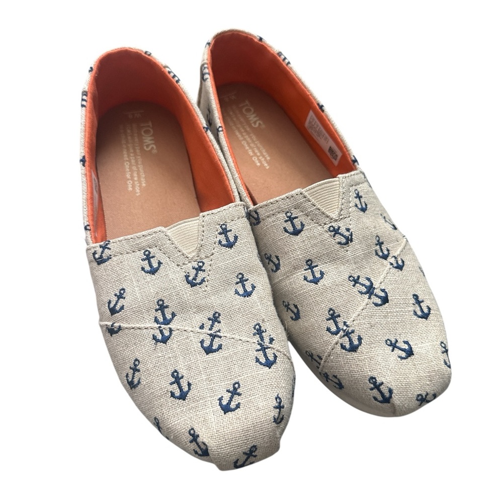 Toms Nautical Anchor Canvas Slip-Ons